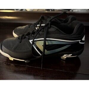 Women’s 3N2 Black White Rally Metal PT Fastpitch Softball Cleats Size 8.5